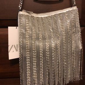 Zara Gemmed Metallic Bag